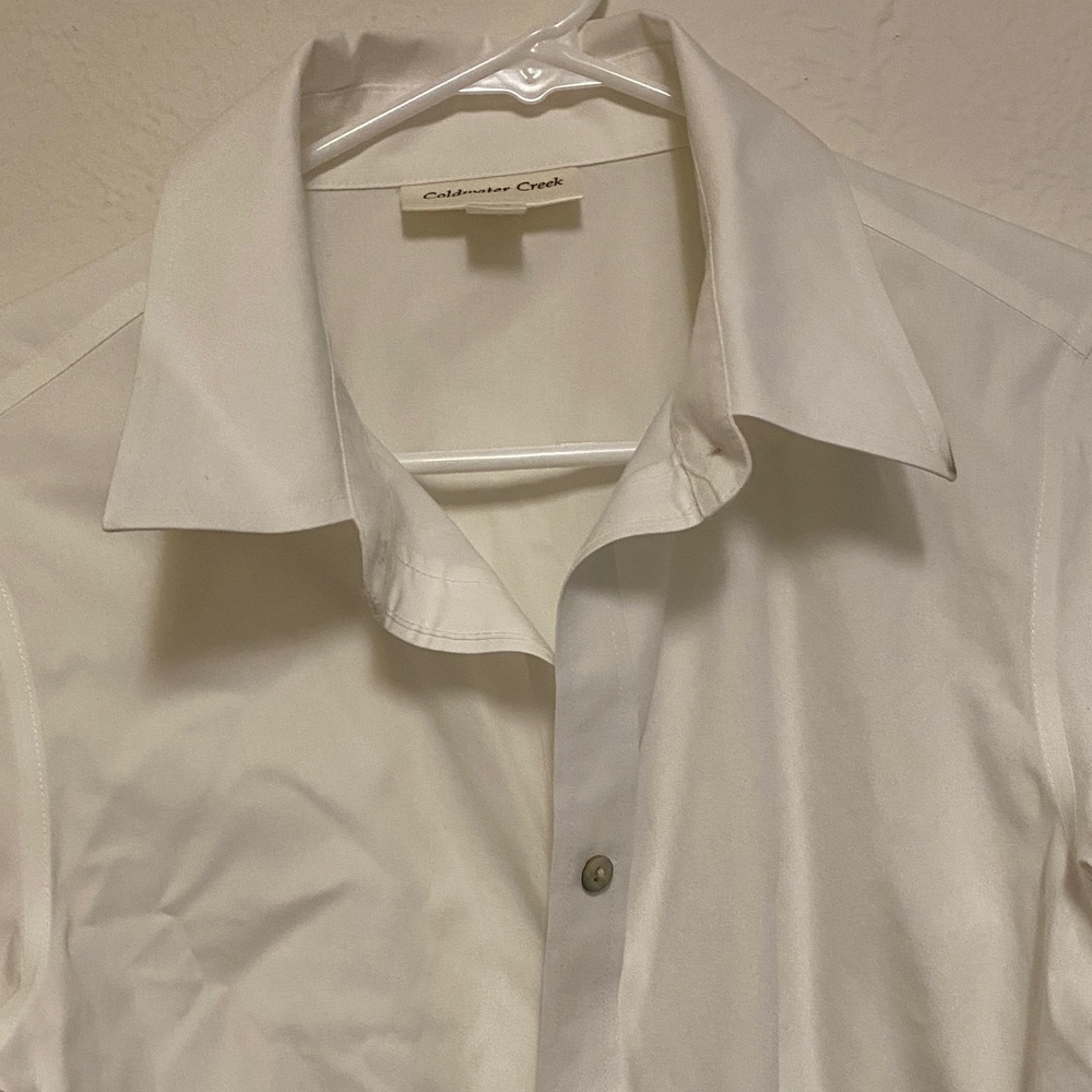 Coldwater Creek Classic White Dress Shirt